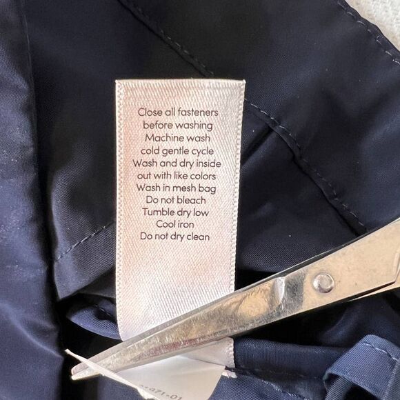 Athleta Navy Blue Hooded Zip Up Pocketed Trench Jacket- S/M - Picture 8 of 15